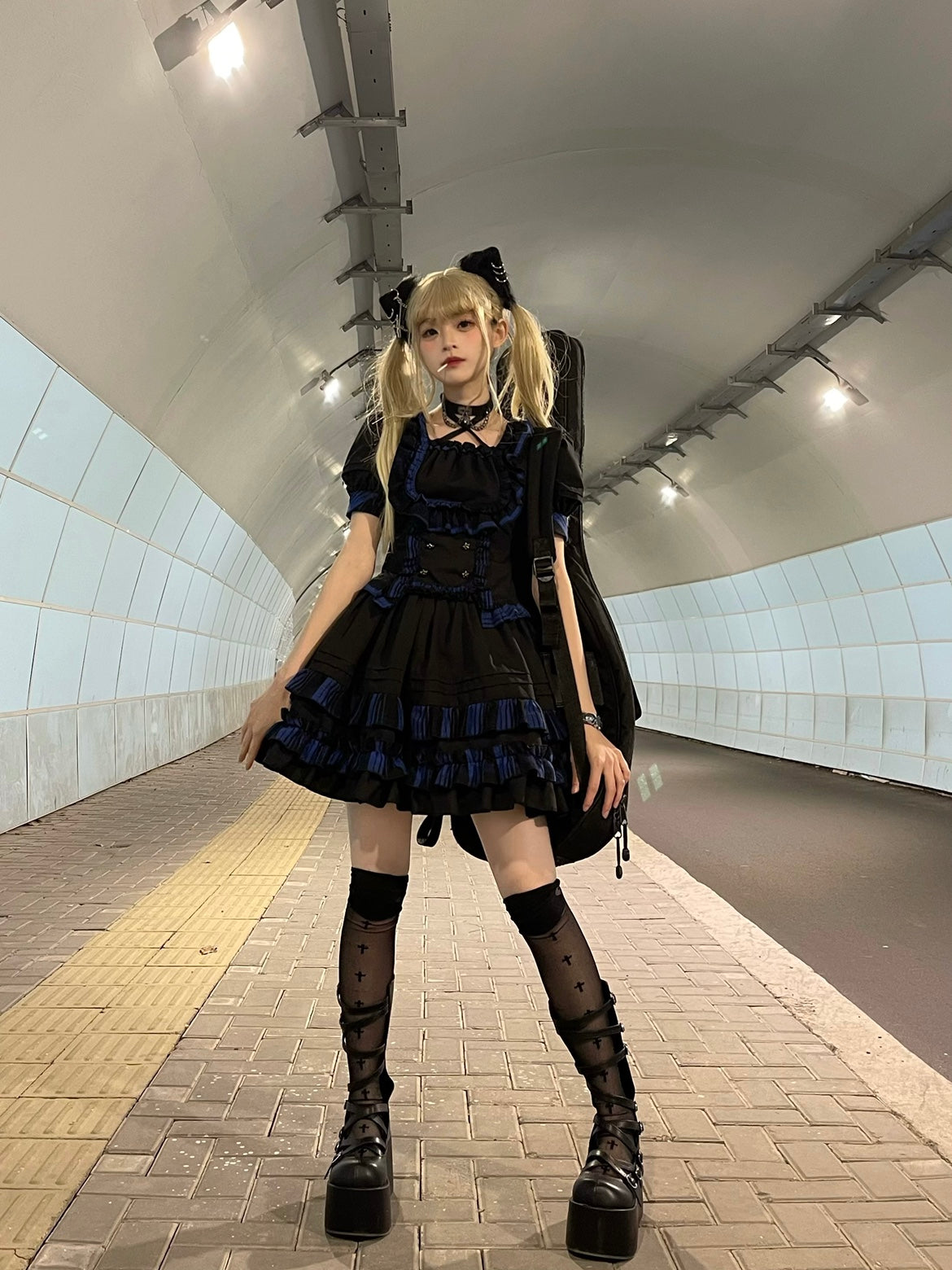 MICHU COQUETTE キキララ Sweet Lolita Headband Bow KC Head Accessory