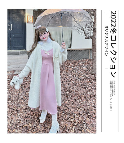 Yingtang~Sweet Lolita Coat Plus Size Lolita Dress Set   