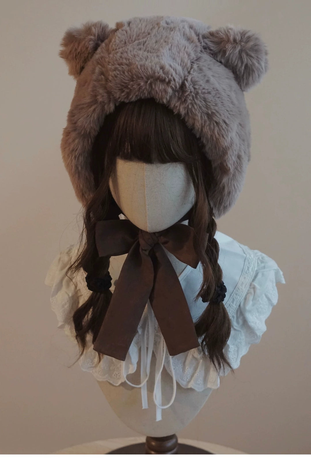 (BFM)Besozealous~Winter Lolita Hat Bear Ears Hooded Hat   