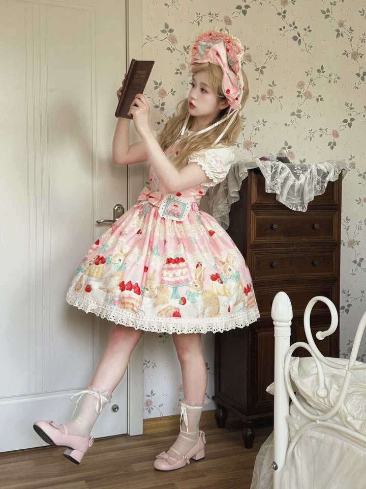 Dark Star Island~Honey Bunny Cake~Sweet Lolita JSK/OP/Strap SK/Shirt   