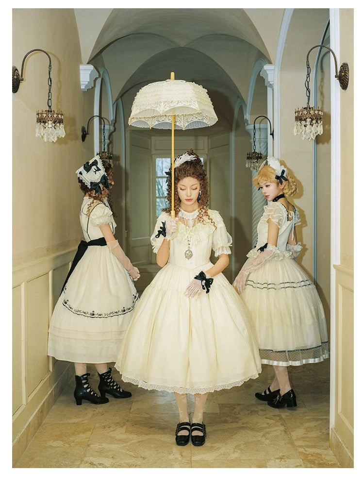 Nuit De Cellophane~Wild Swan~Elegant Lolita Dress Suit with Swan Embroidery 42064:725434