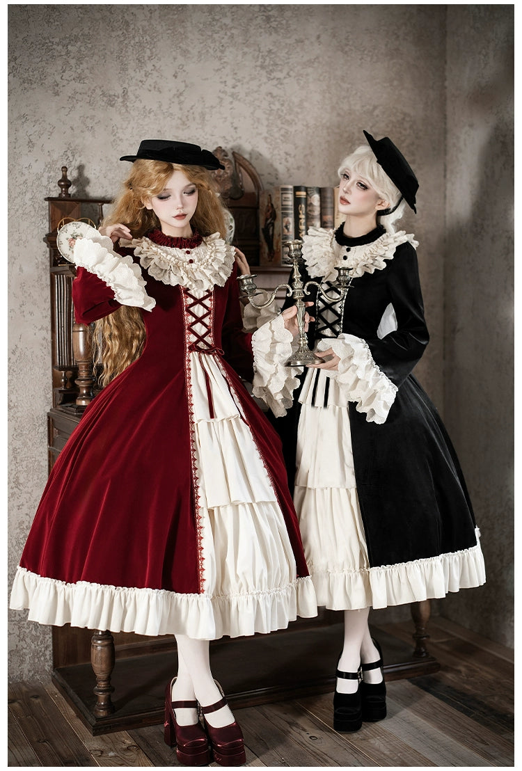 The Nutcracker - Winter Classic Lolita OP Dress, Front Opening 44385:806425