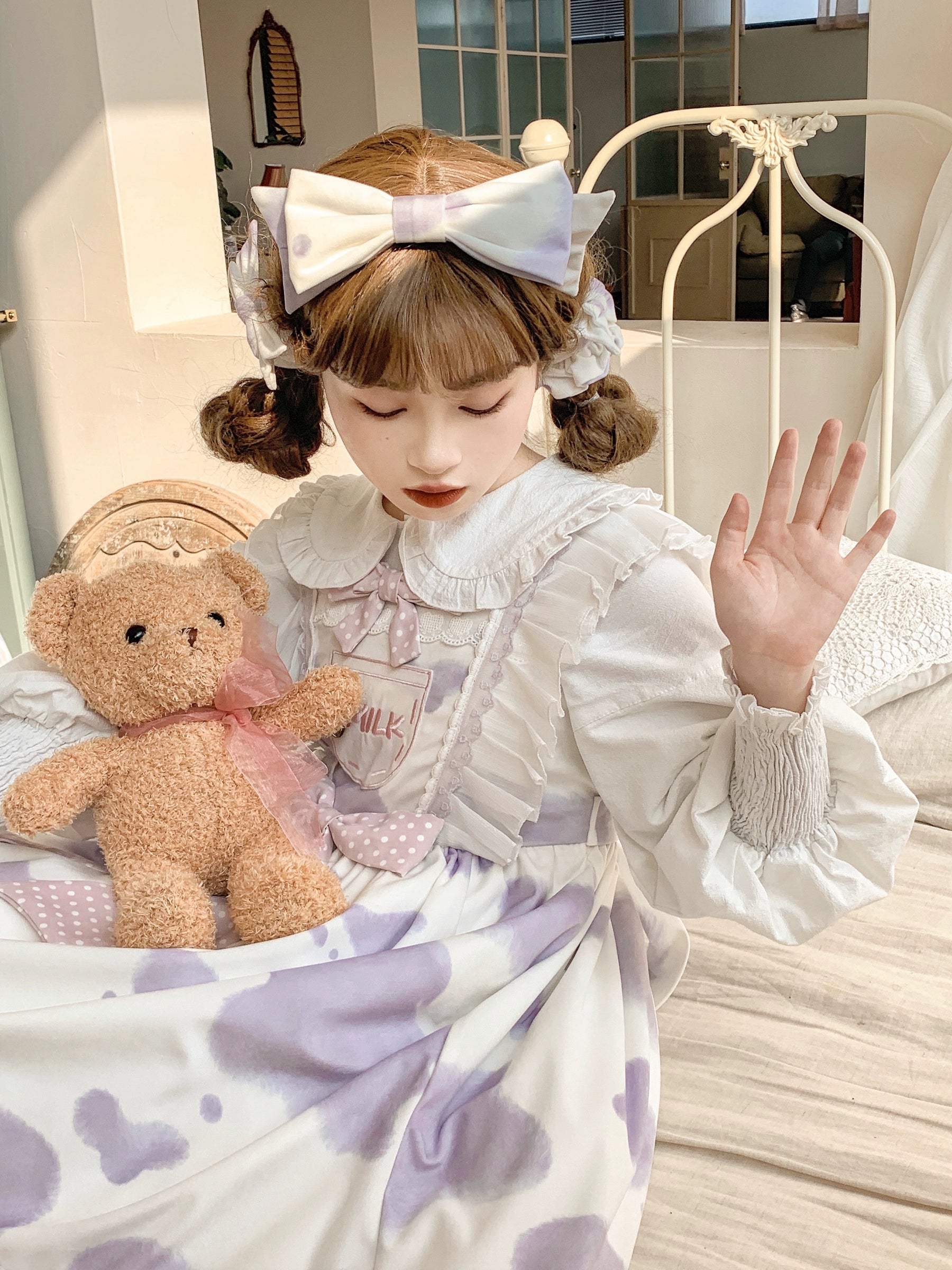 Polaris Lolita - Milky Dango - Cow Spot Kawaii Lolita JSK, Side Pockets 44304:803756