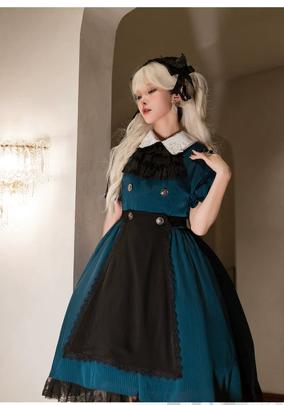(BFM)With Puji~Fantasy Butler Gothic Lolita Dress Dark Green OP   