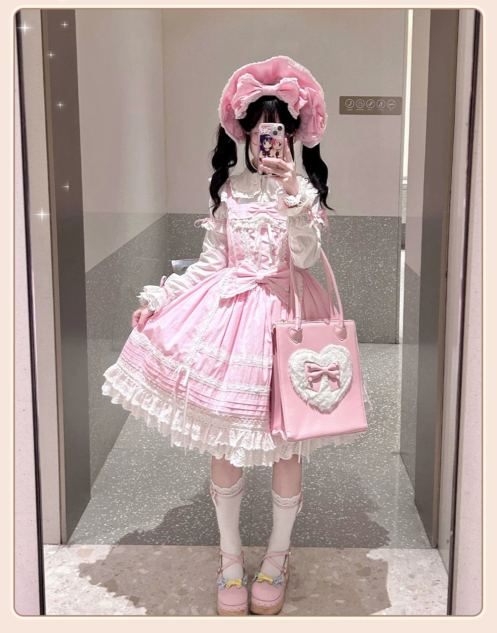 Pure Diary - Sweet Lolita Cotton JSK Dress, Tiered Back Skirt 44760:821162