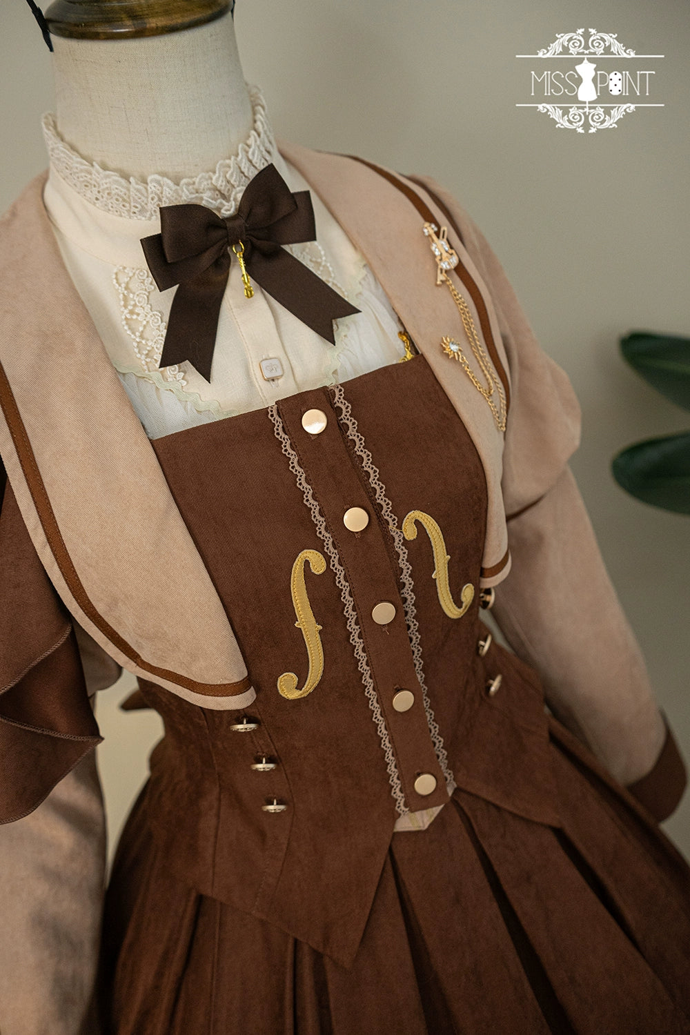 (BFM)Miss Point~ Elegant Lolita Coat~Golden Movement Customized Short Coat XS Brown (2XL L M S XL XS / Brown) 32246:378194