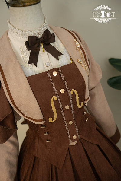 (BFM)Miss Point~ Elegant Lolita Coat~Golden Movement Customized Short Coat XS Brown 