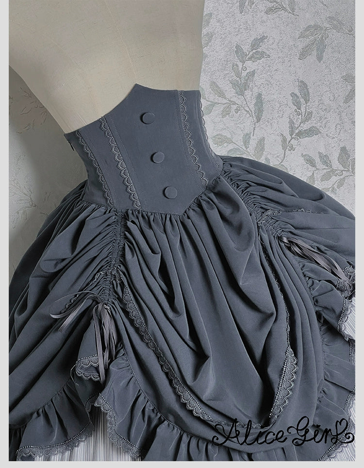 Alice Girl - Duke of Victoria - Classic Lolita SK & Overskirt Set 44092:794831