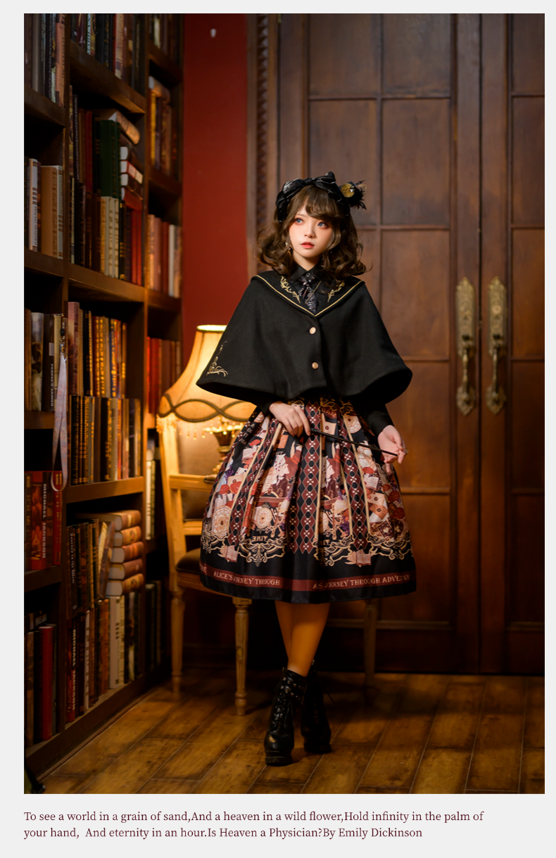 Alice in Wonderland~Holy Night Alice~Classic Lolita Dress Preppy Style Bust-supporting JSK 40466:663794