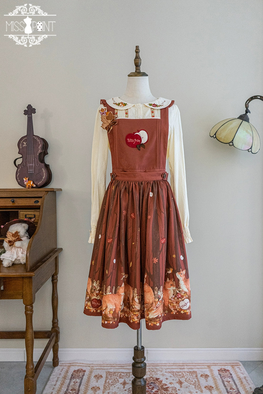 Miss Point~Fat Fox in the Forest~Elegant Lolita Skirt Detachable Chest Guard SK 37582:562254