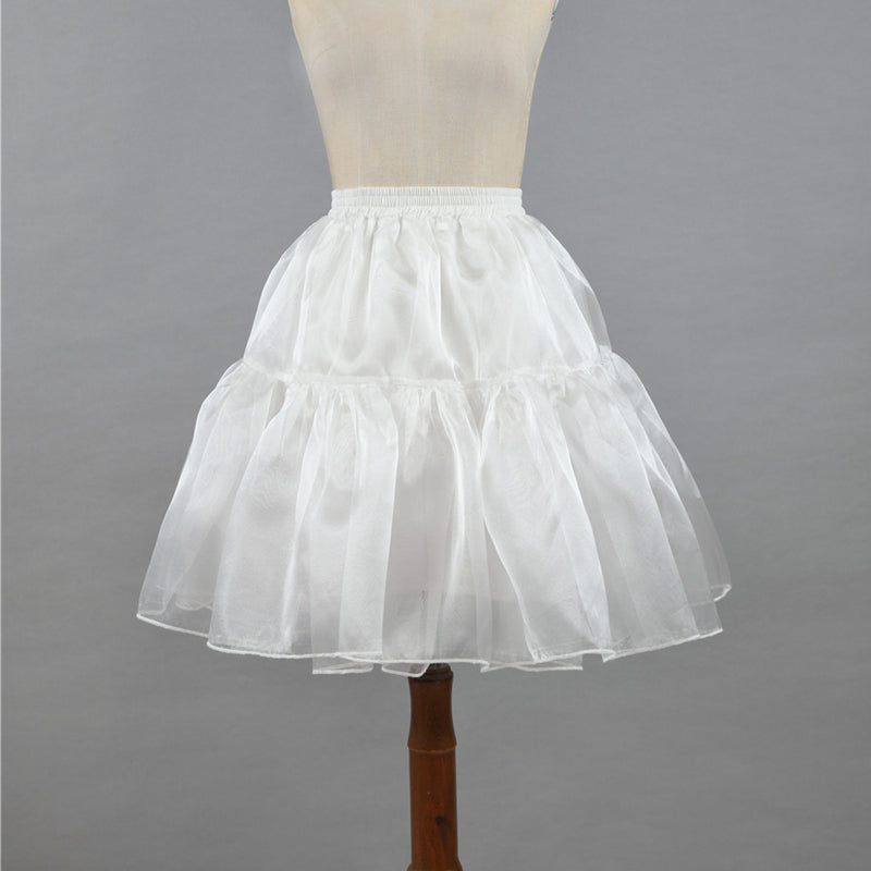 Niu Niu~Elegant Lolita Plus size Petticoat Solid Color XL white 