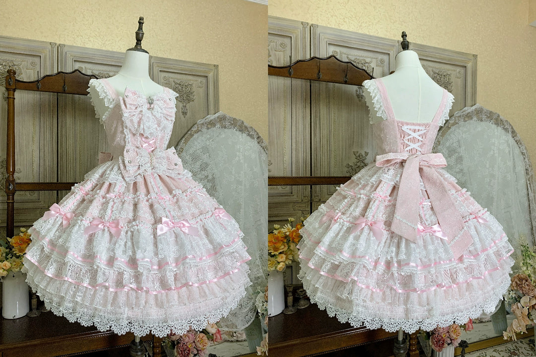 Flower Banquet~Wishing Star~Sweet Wedding Lolita JSK Bridal Lolita Dress 41860:716154