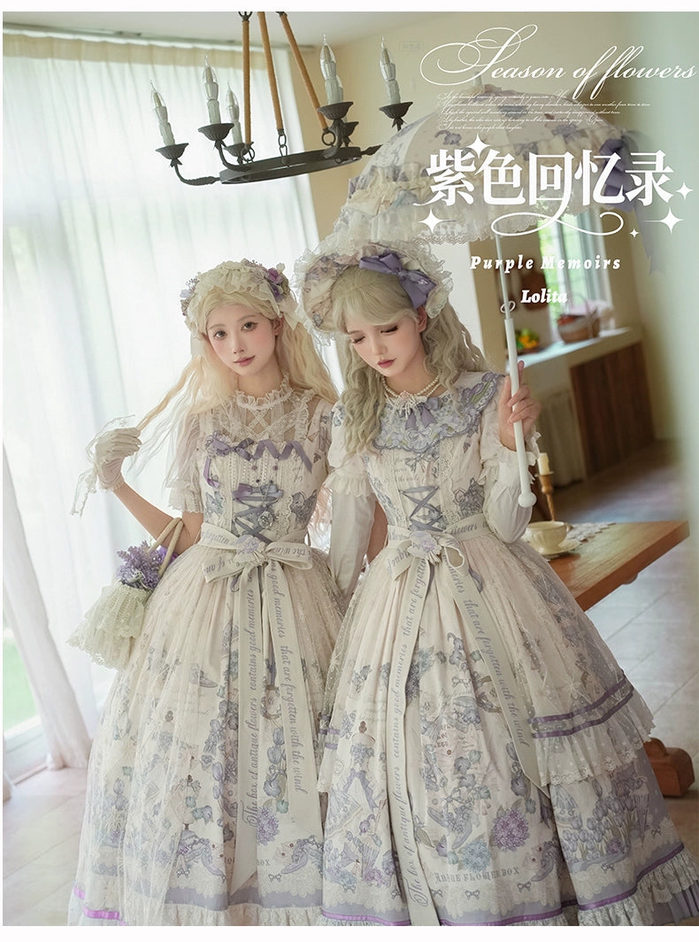 NanShengGe - Purple Memoirs - Plus Size Lolita Classic Dress Suit 43696:783284