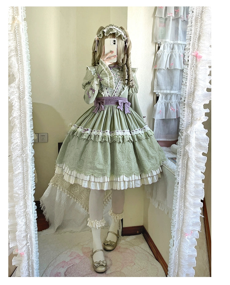 Spireme Cat~Hollow Orchid~Elegant Lolita OP Dress Daily Lo Dress   