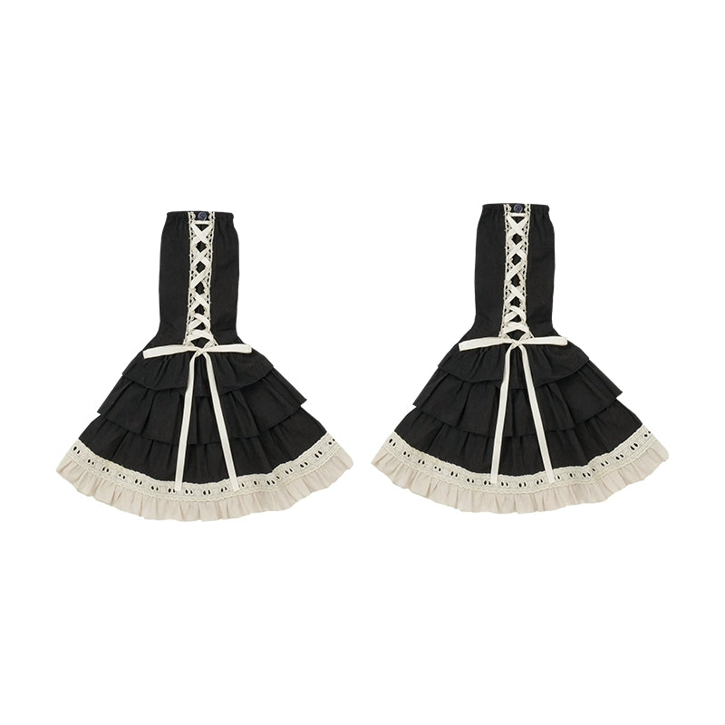 With PUJI - Chapter Seven - Spring Cotton Lolita OP Dress Doll-Like Dress S A Pair of Detachable Sleeves