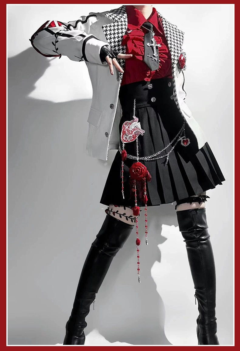 Signorina~Vampire Night Visit~Halloween Ouji Lolita Suit Gothic Lolita Uniform XS Coat suit 