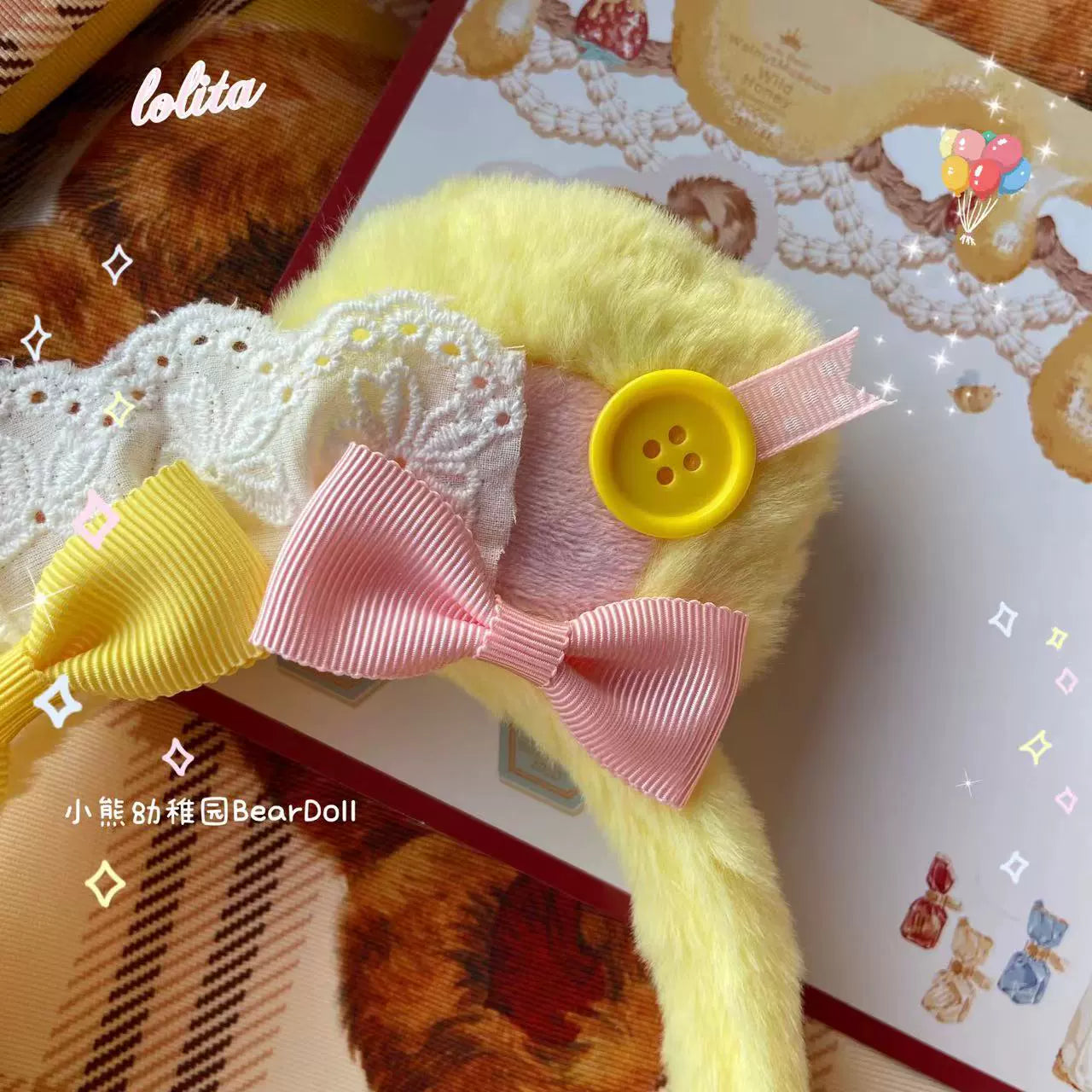 Bear Doll~Kawaii Lolita KC Sweet Butterfly Bow Lolita Headband 36048:508854
