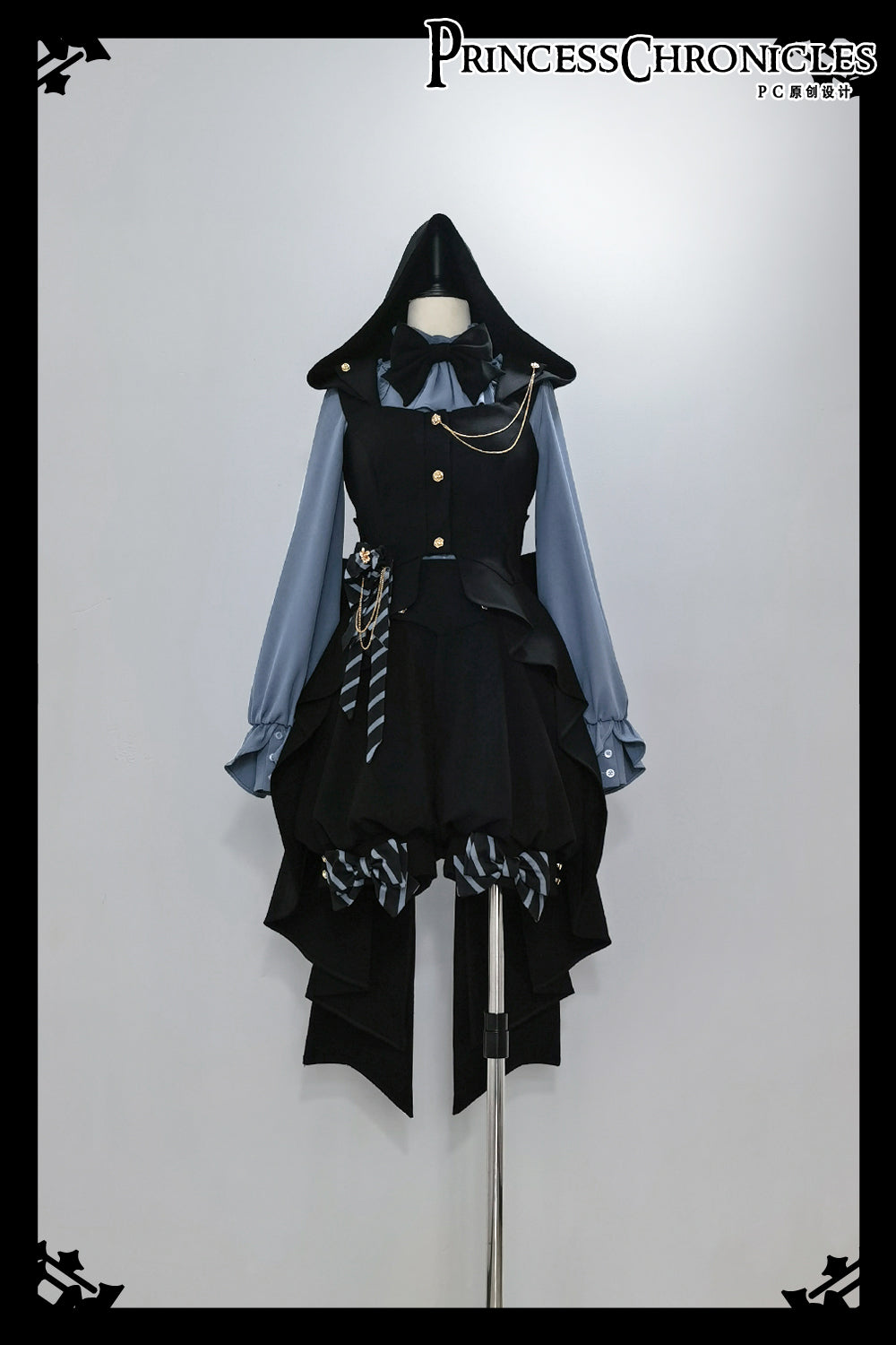 Princess Chronicles~Narrative Rule~Ouji Lolita Prince Shorts Set Long Vest XS vest with hood 