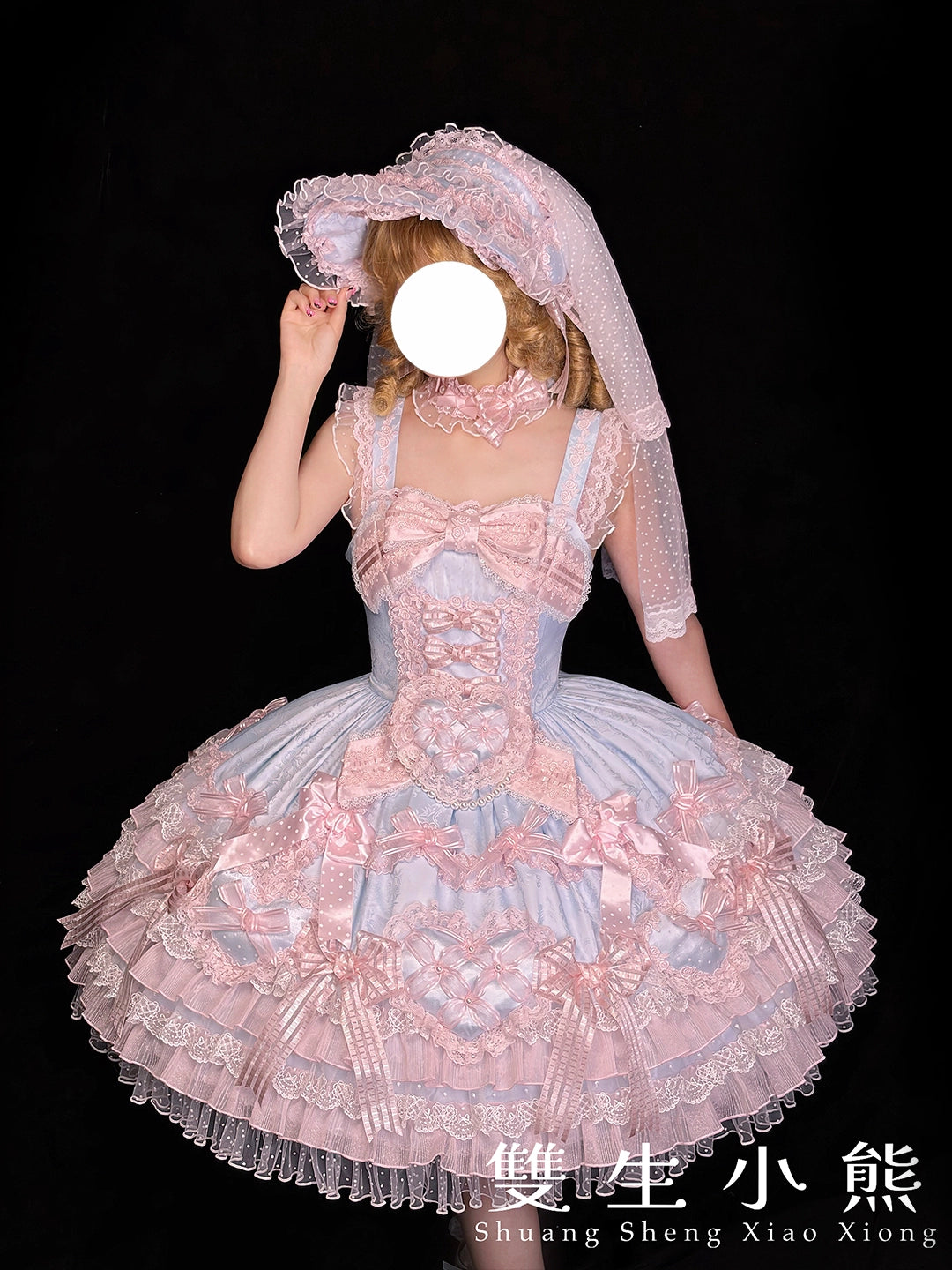 Shuang Sheng Xiao Xiong - Heart of Love - Sweet Lolita Wedding JSK, Bow Details 44306:803125