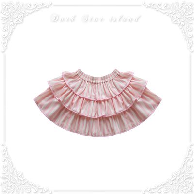 Dark Star Island~Kawaii Lolita Dress OP Blouse SK Set Free size Striped cake SK 