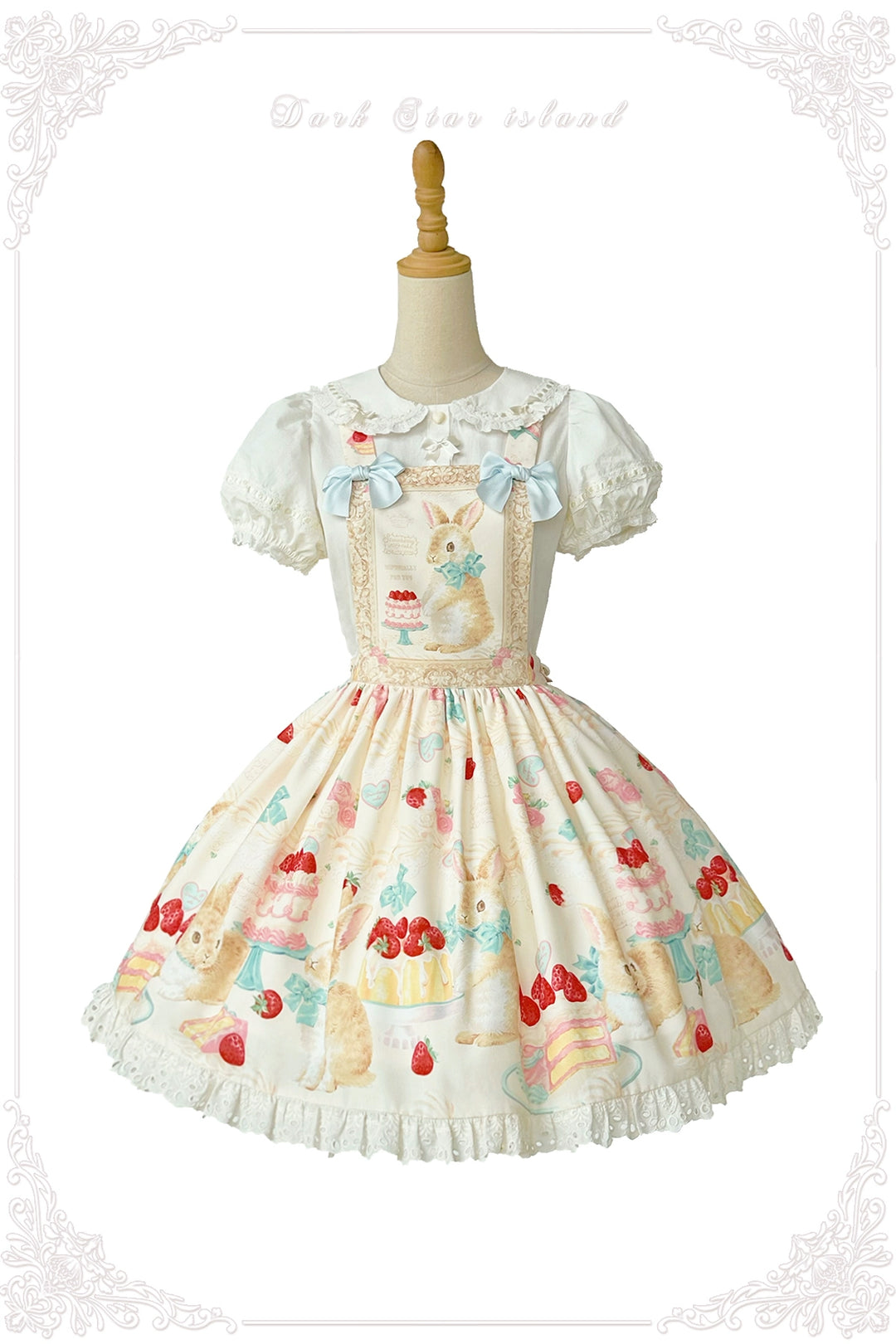 Dark Star Island~Honey Bunny Cake~Sweet Lolita JSK/OP/Strap SK/Shirt S Beige suspenders SK 