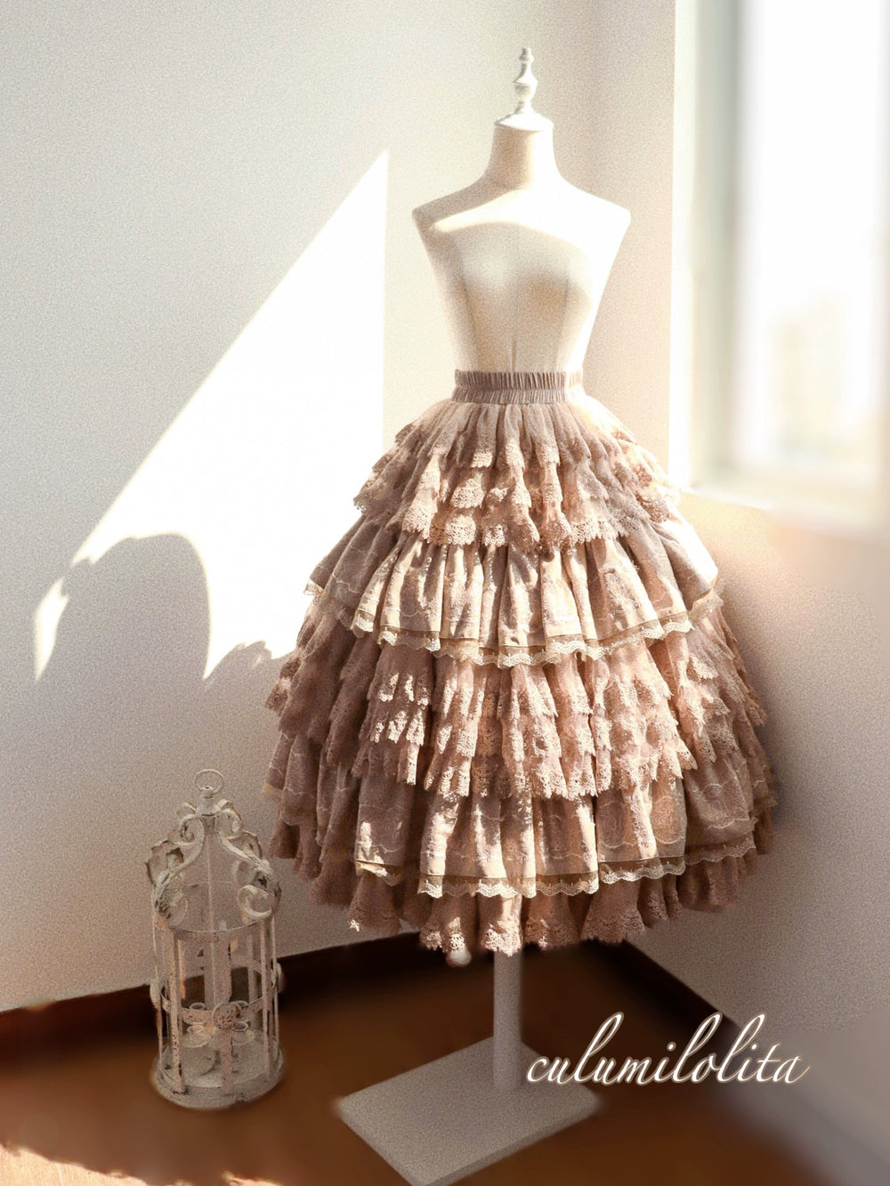 Culumi~Layered Milk Silk~Vintage Lolita Petticoat with Long and Short Versions