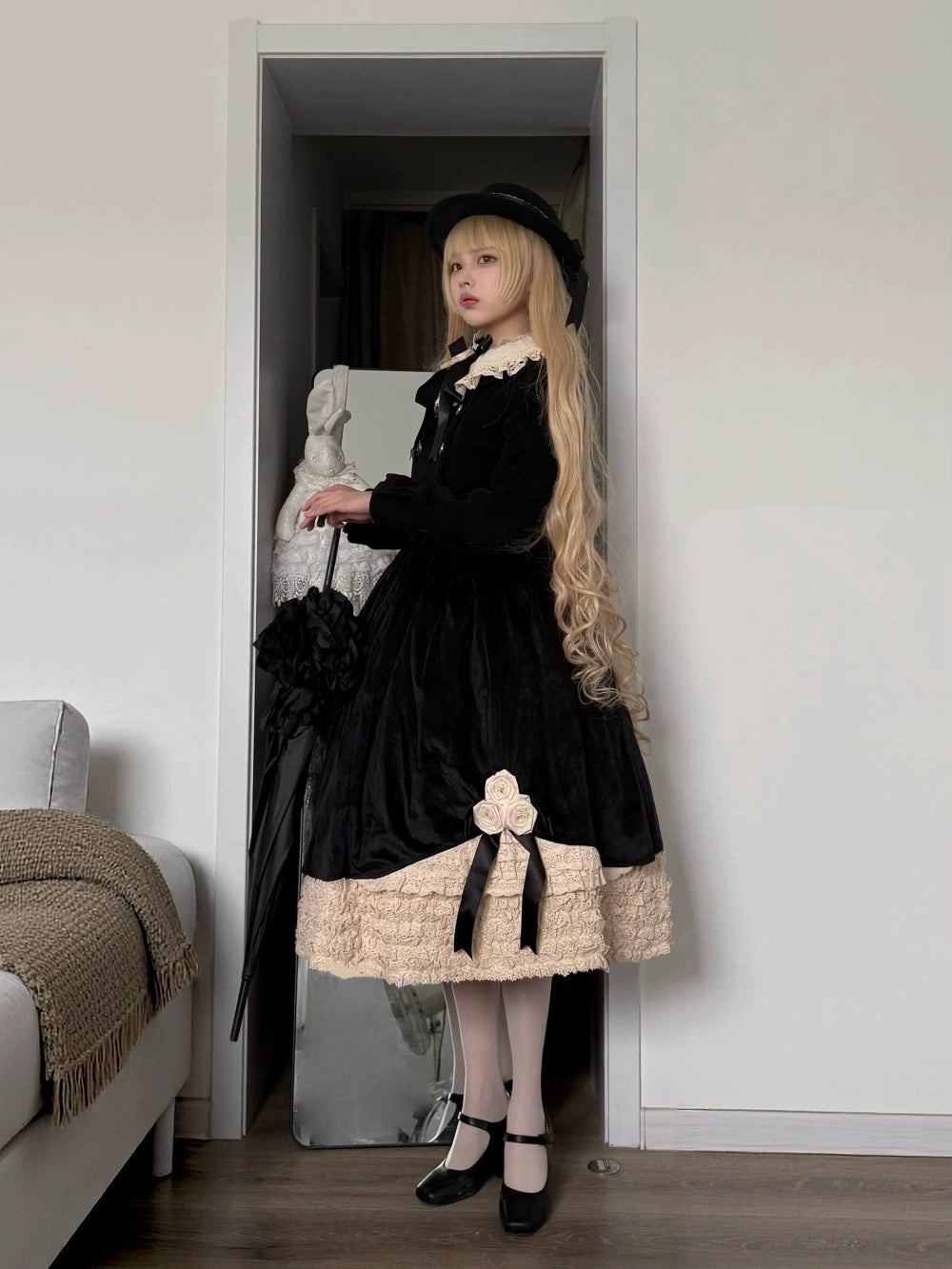 LeMiroir - Winter Solstice - Elegant Lolita Winter Short Coat & SK 44069:794215