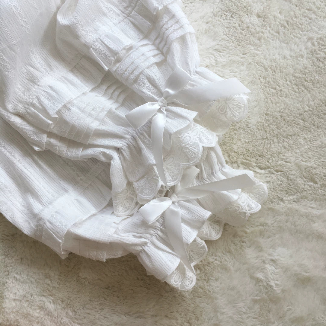 Sweet Lolita Jacquard Cotton Bloomers, Accordion Pleats