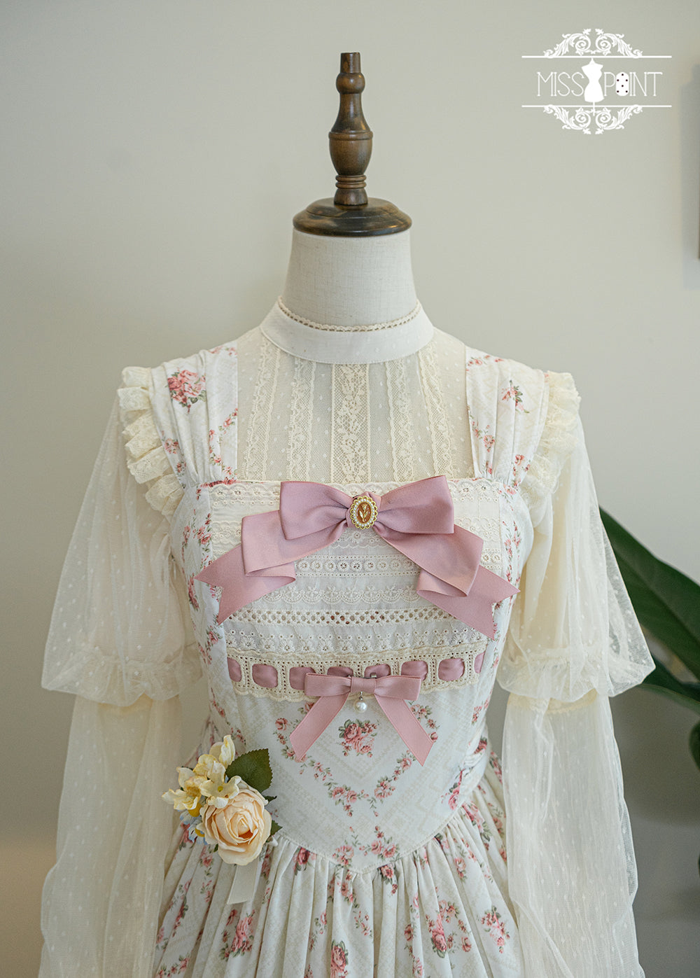 Miss Point~Customized Wood Rose 2.0 Elegant Vintage Jumper Dress 21392:302650