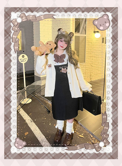 Yingtang~Plus Size Lolita Dress Denim Skirt Suit   