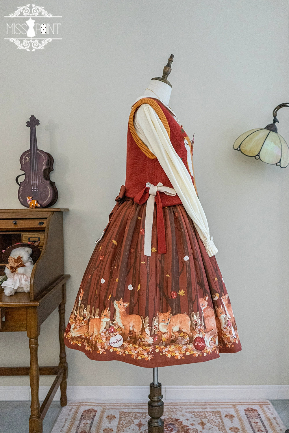 Miss Point~Fat Fox in the Forest~Elegant Lolita Skirt Detachable Chest Guard SK 37582:562248