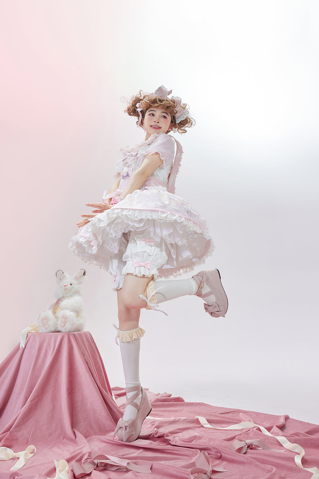 Vcastle~Unicorn Sugar Party~Kawaii Lolita Salopette Suit with Unicorn Hood