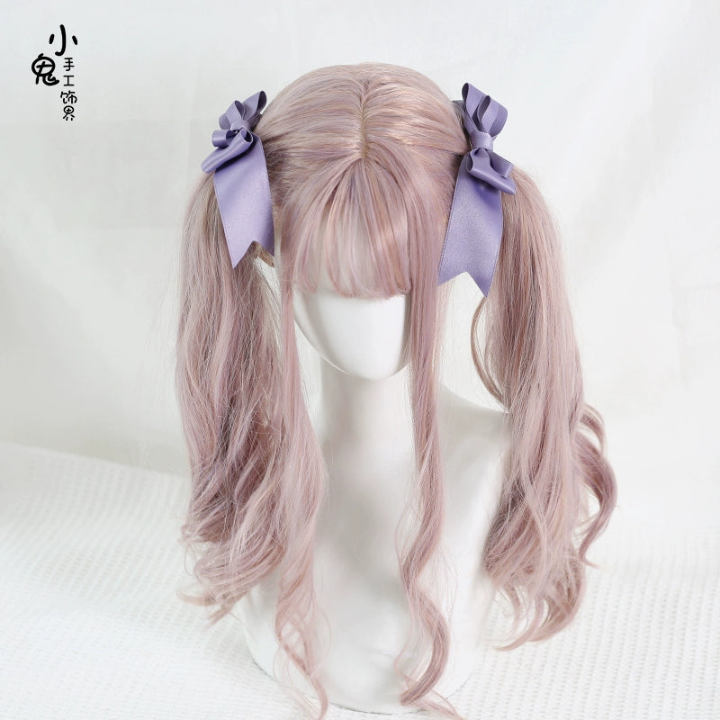 Xiaogui~Kawaii J-fashion Lolita Bow Clip smoke purple - 1 pair  