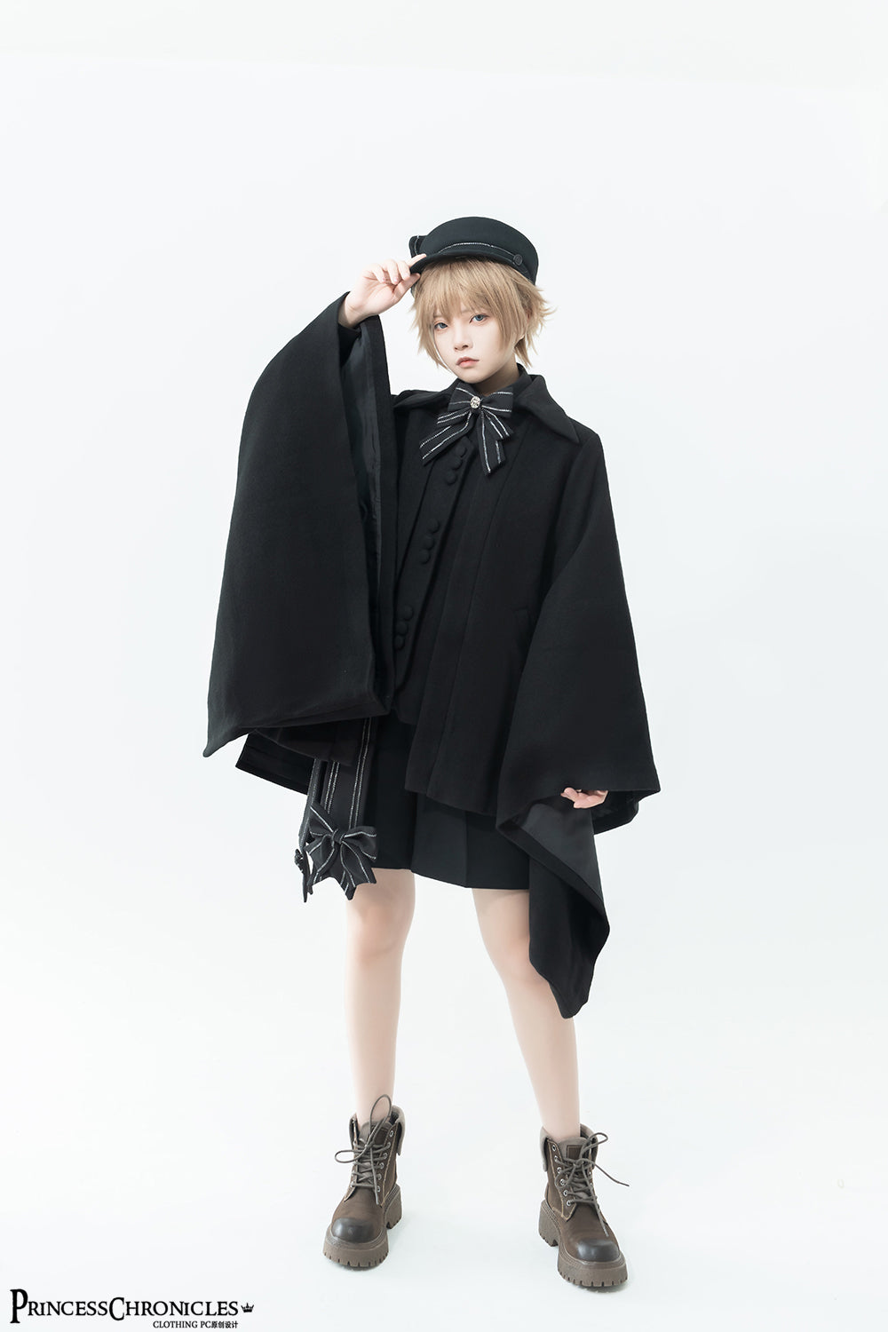 Princess Chronicles~ShenYao~Ouji Lolita Winter Black Long Coat