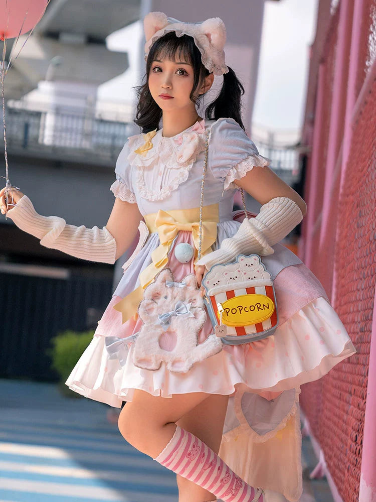 Banana&Guava~Sweet Lolita Bag Popcorn Shape Lolita Crossbody Bag