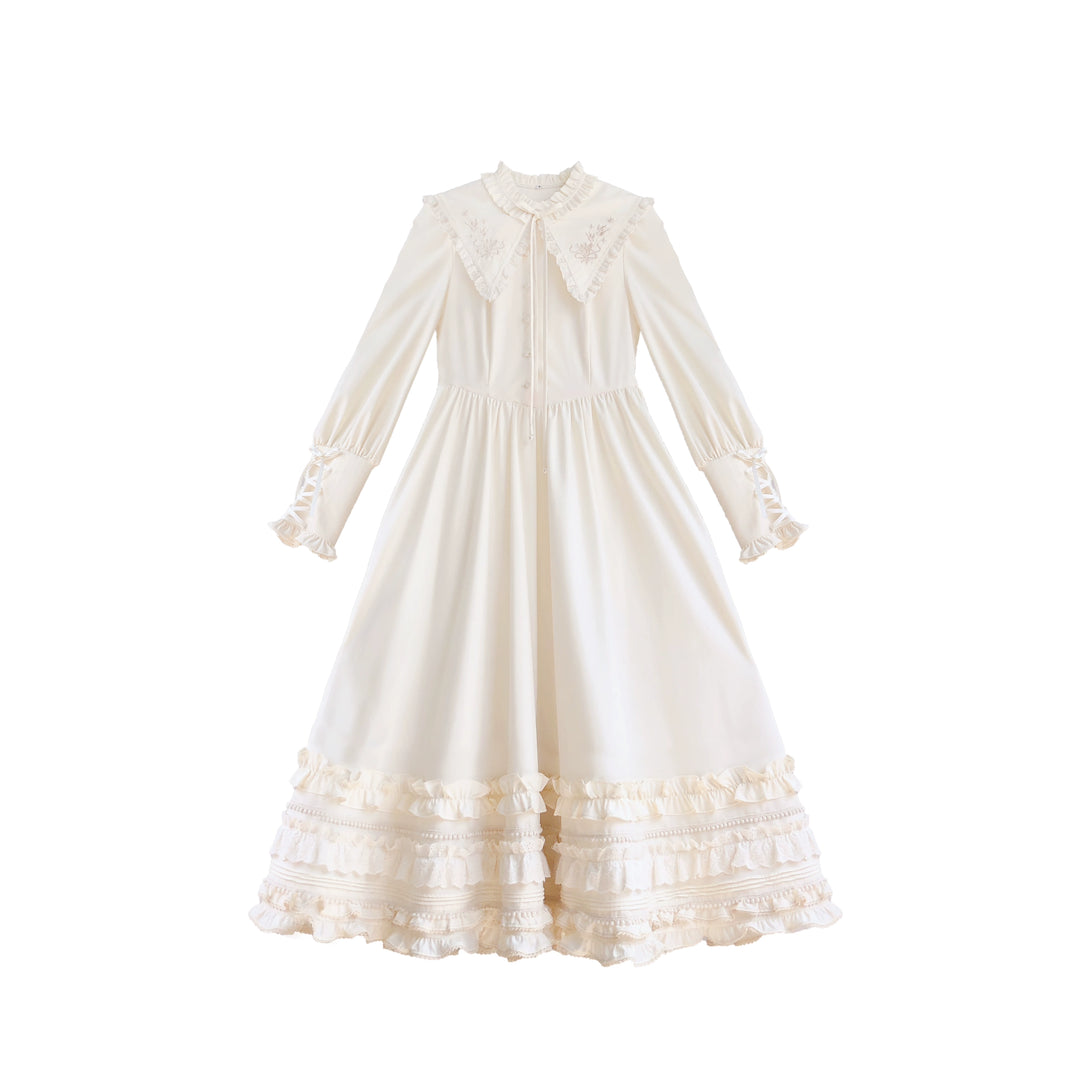 HuTaoMuJK~Wind Kiss Tulip~Classic Lolita OP Elegant Lolita Cardigan Apricot OP Only S 