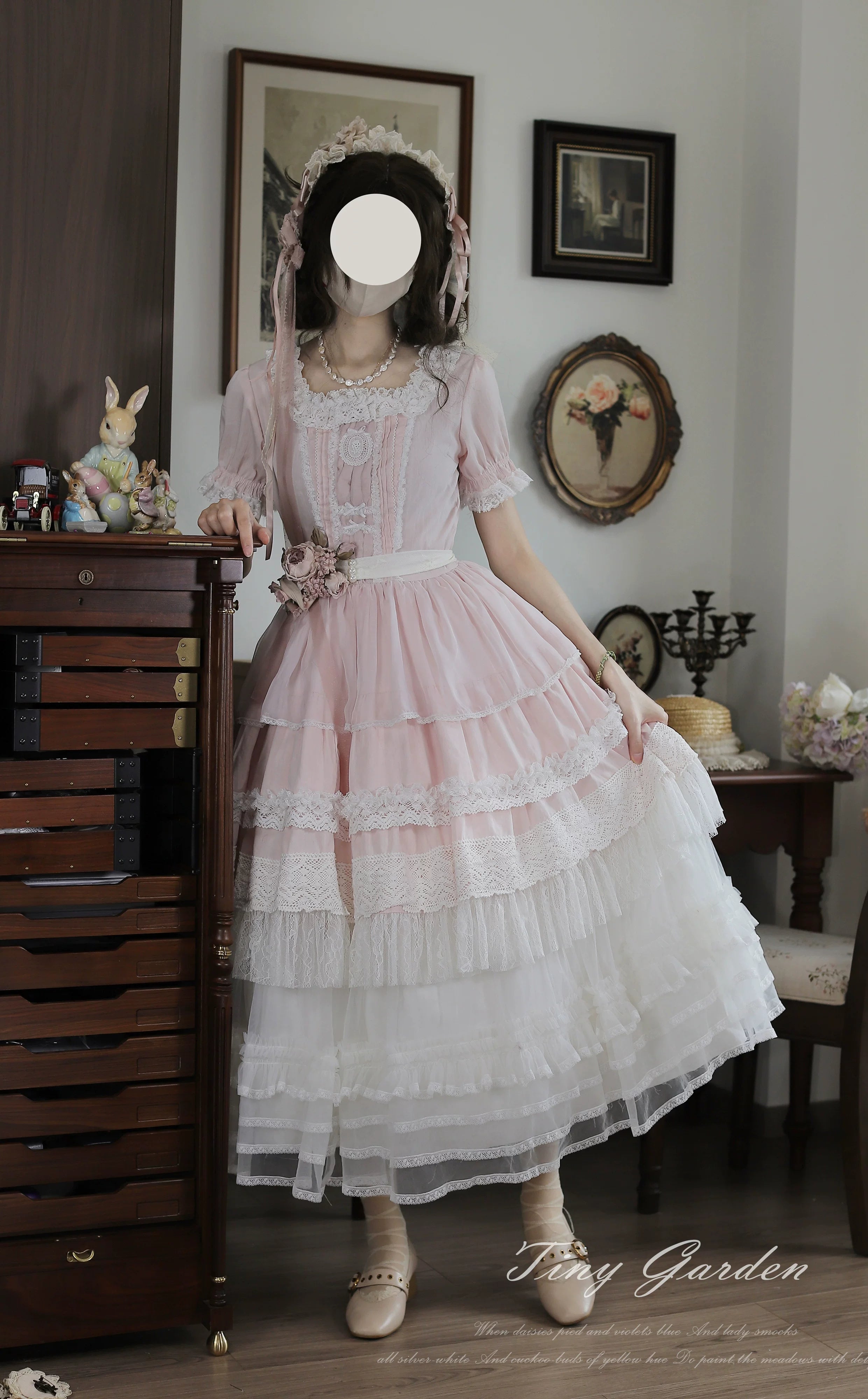 Jardin Garden - Classic Lolita Tulle Underskirt, Tiered Ruffles 45926:868497