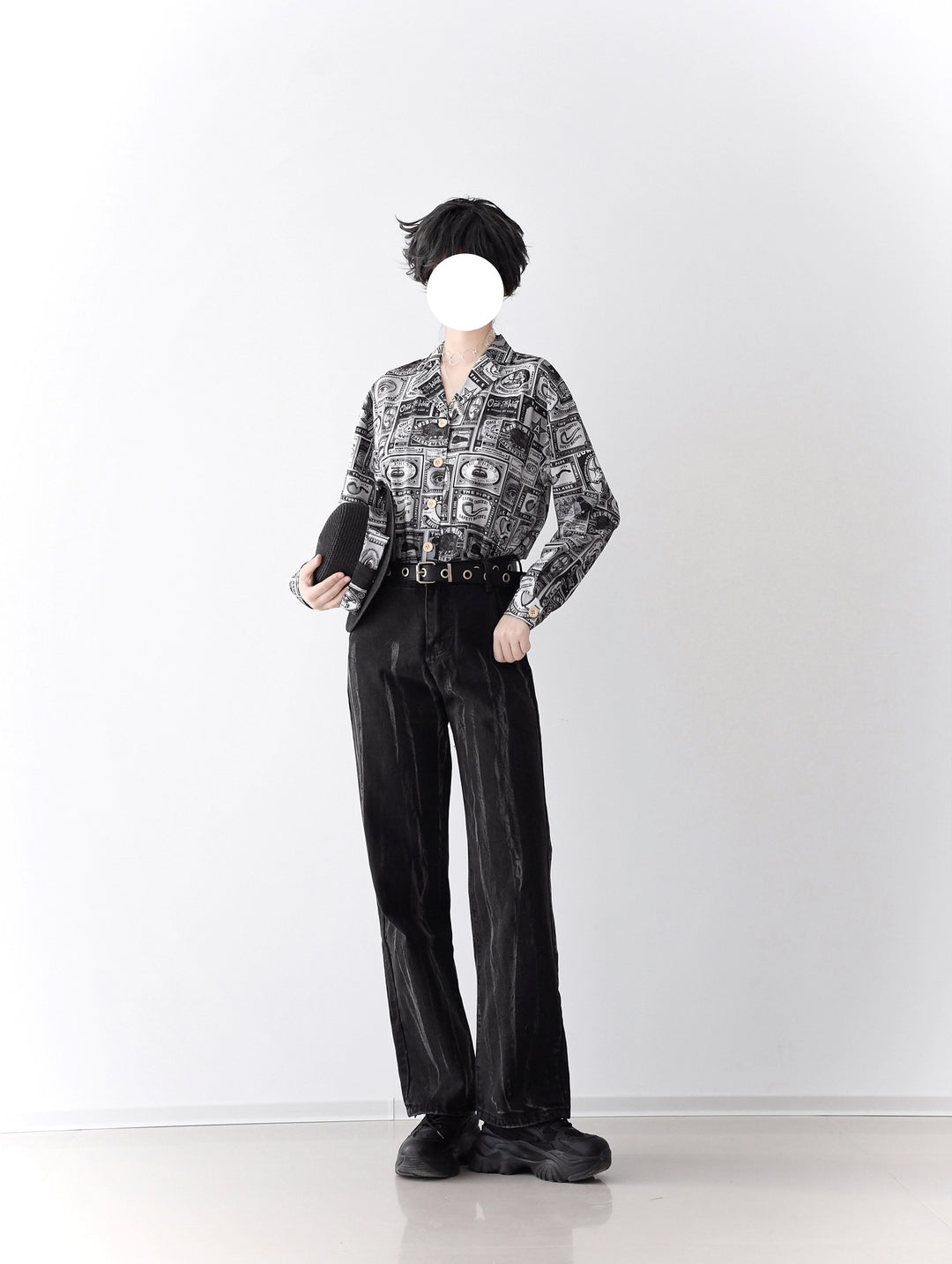 Miss Cube - Antique Label - Retro Lolita Shirt American Customized Loose Print Blouse 35672:497600