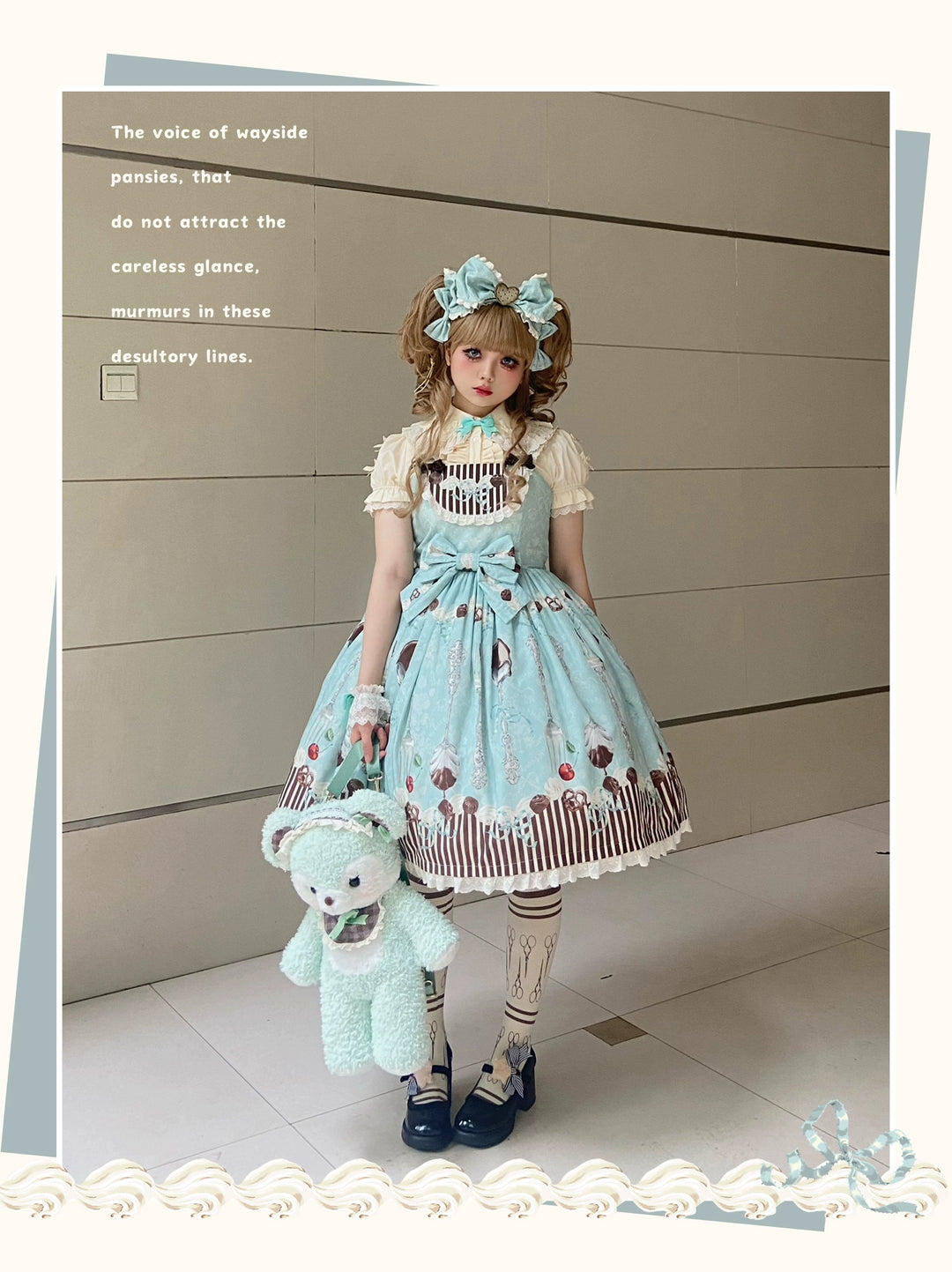 Sweet Dream Sheep~Sweet Dessert~Green Lolita Jumper Dress Lolita Headwear   