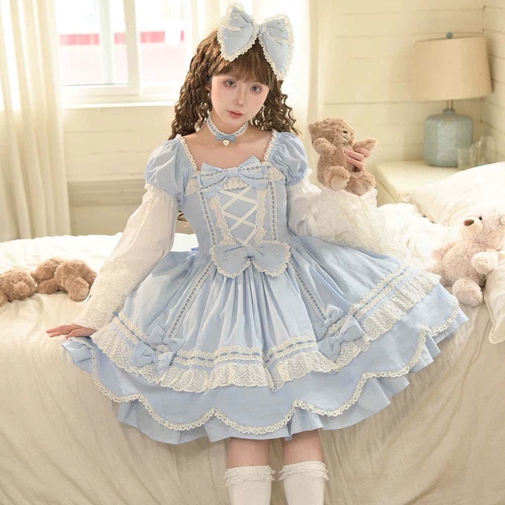 Miss Point - Vintage Petal Rabbit - Old School Lolita Headdress Suit With Bunny Ear 43134:766720