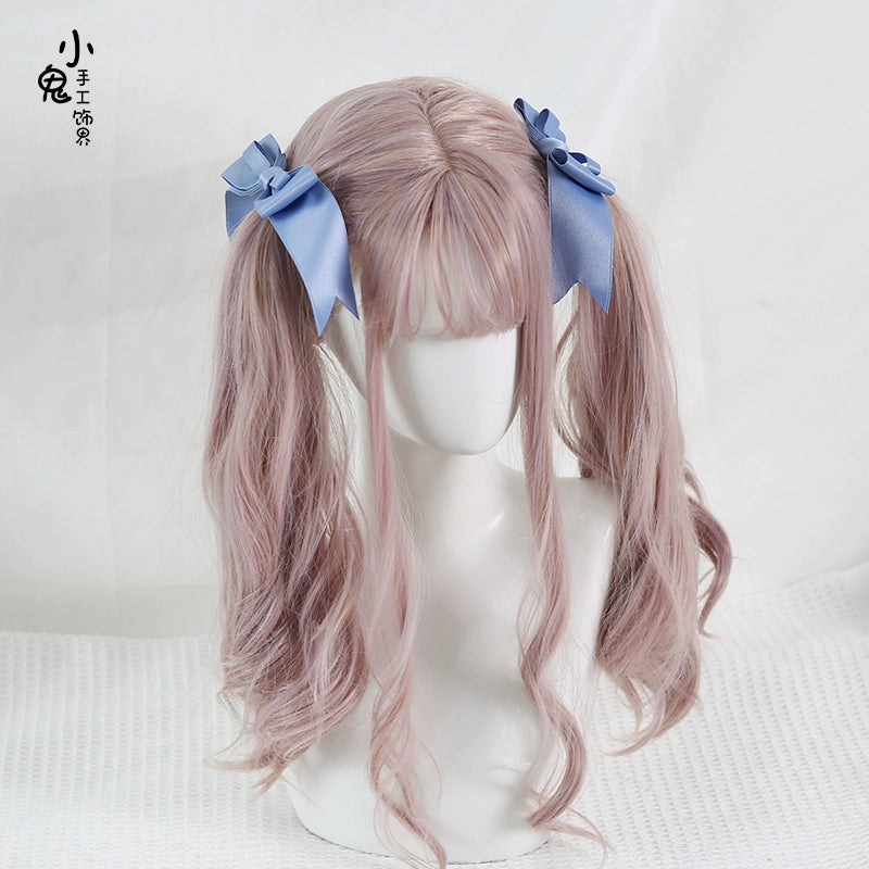 Xiaogui~Kawaii J-fashion Lolita Bow Clip sea blue - 1 pair  