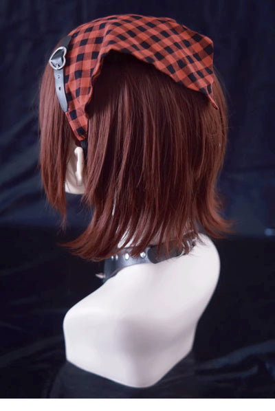 (Buy for me)Strange Sugar~Gothic Lolita Black-red Plaid Hairband   