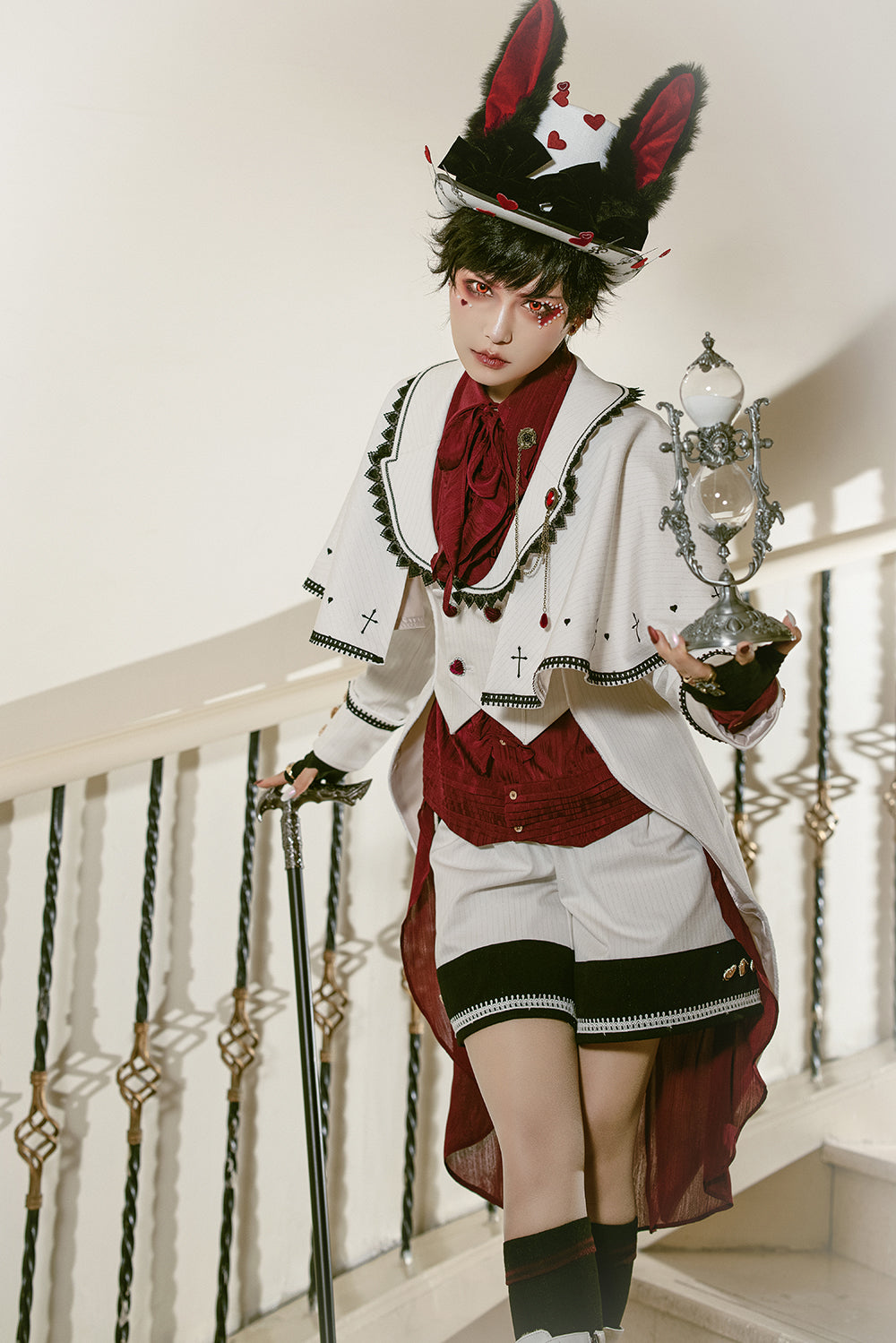 Immortal Thorn~Ouji Lolita Handsome White Prince Wind Coat   