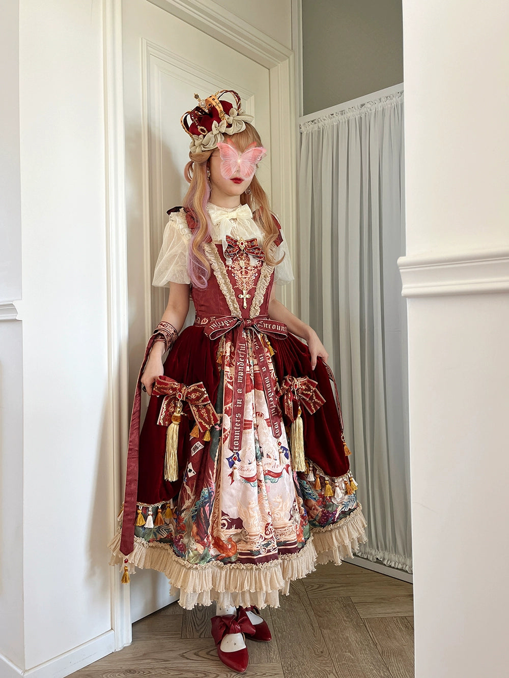 Miss Point~Kaleidoscope~Retro Lolita Dress Oil Painting Print JSK Dress Customized 35394:488262