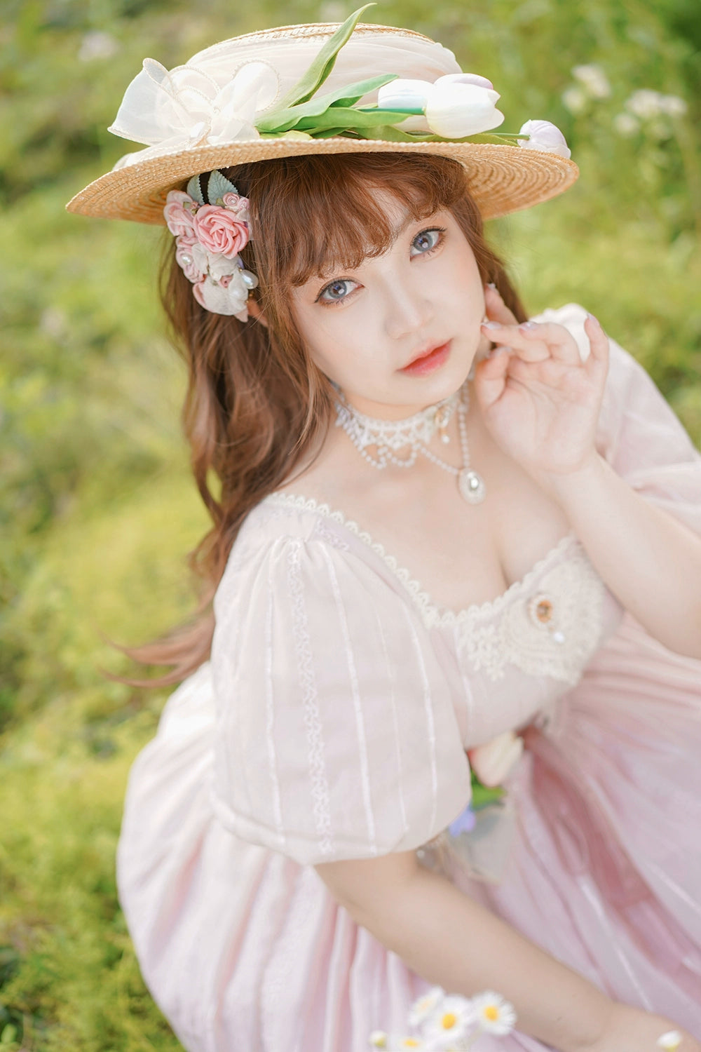 Miss Point - Tulip - Classic Lolita OP Dress Short Sleeve Dress Multicolors