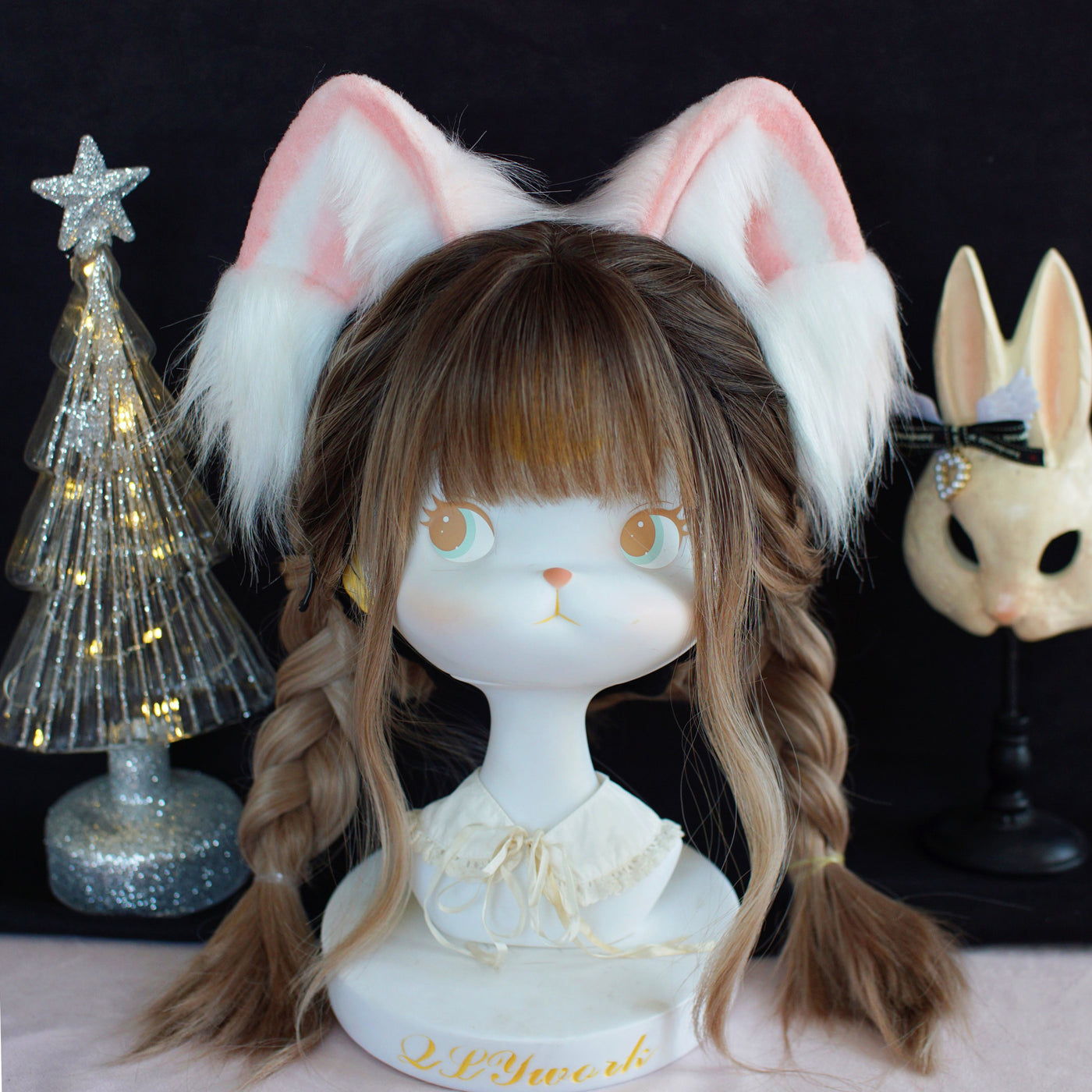 Meow Three Times~Sweet Lolita Accessory Cat Ear Headband pink  