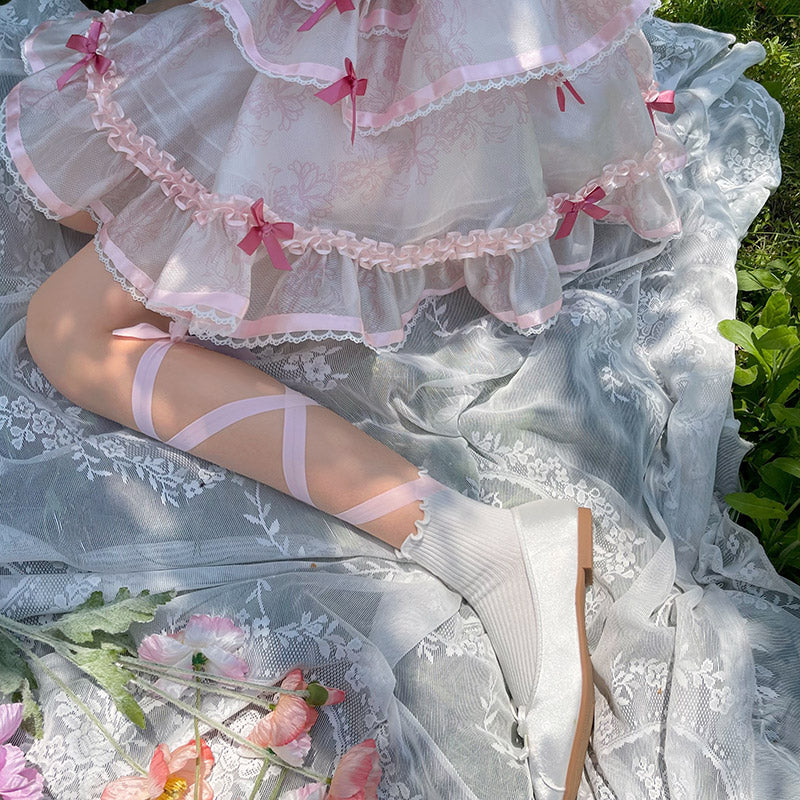 WAGUIR~Kawaii Lolita Strappy Cotton Socks   
