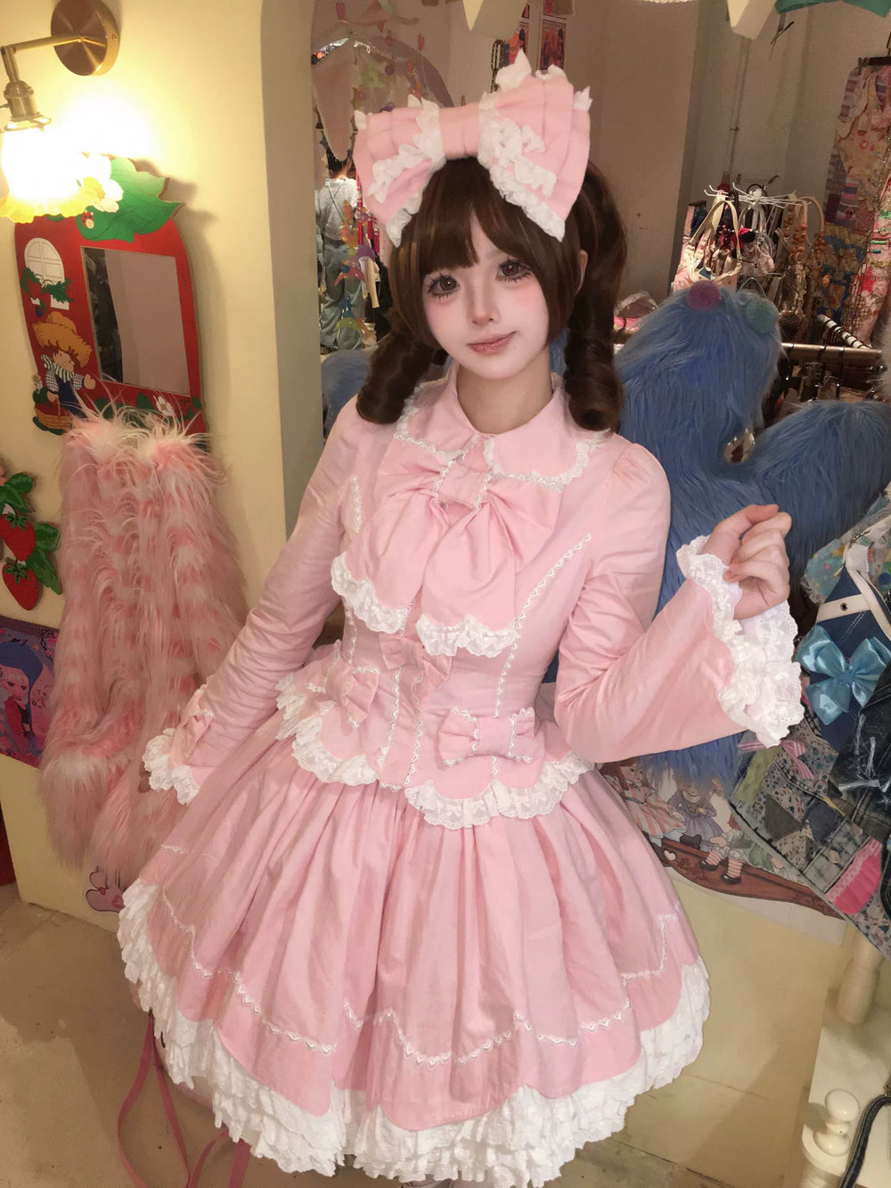 Ginkgo Needle Lolita~Spring Snow~Sweet Lolita Skirt Long-Sleeved Shirt 42082:725383