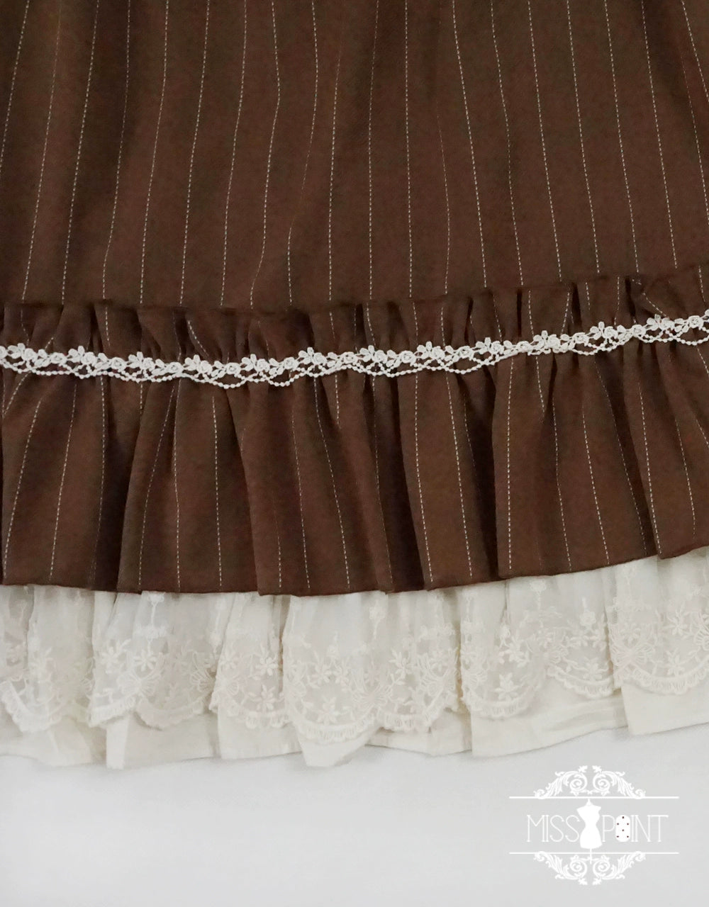 Miss Point~Rose Doll~Elegant Lolita Striped Fishbone Skirt 32524:385202