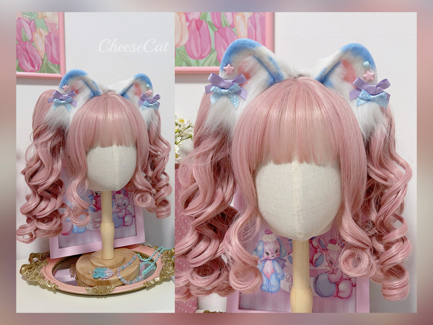 (Buyforme)Cheese Cat~Sweet Lolita Dog Ears Shaped KC Multicolor   